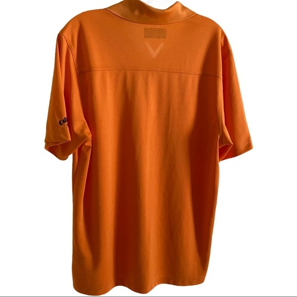 Callaway Golf Orange Opti-Dri Jersey Knit Golf Polo Shirt Men’s Sz Medium - Picture 3 of 8